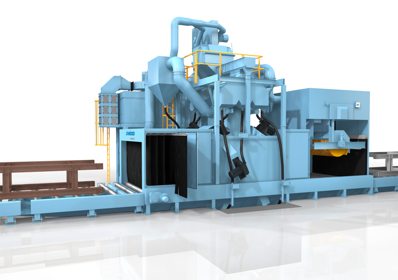 SmartLine Roller Conveyor Shot Blast Machine